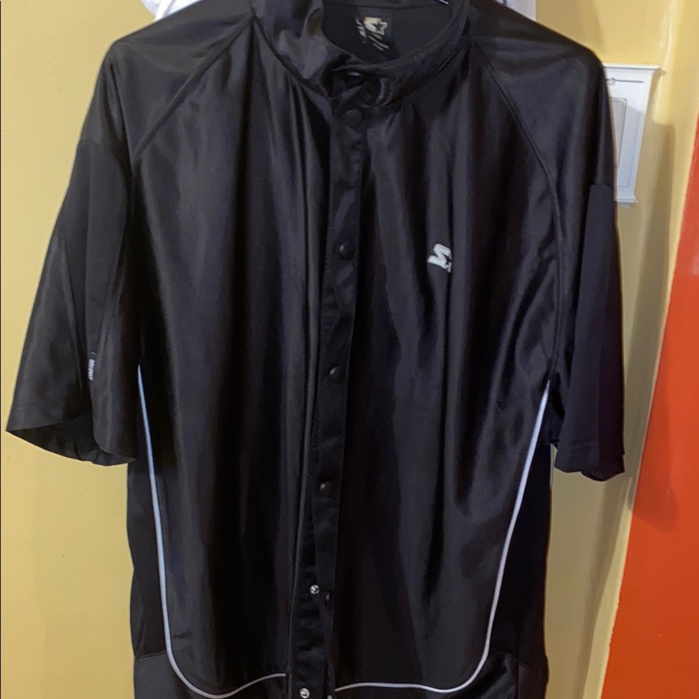 STARTER Black Shirt with White Piping